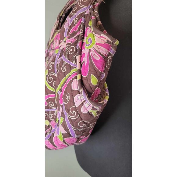 Vera Bradley Retired Purple & Pink Floral Print Hobo Shoulder Tote Purse Retired - Picture 3 of 3